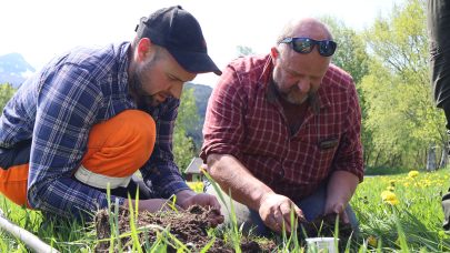 Jens Henrik Hanem og faren Rune. Foto: Sara Hansdotter